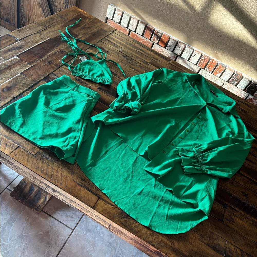 SHEIN Vibrant Green Set